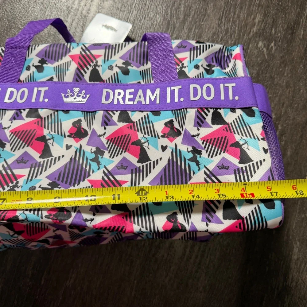 Disney Store Duffel Bag Kids Purple Princess Silhouette Dream It Do It Travel